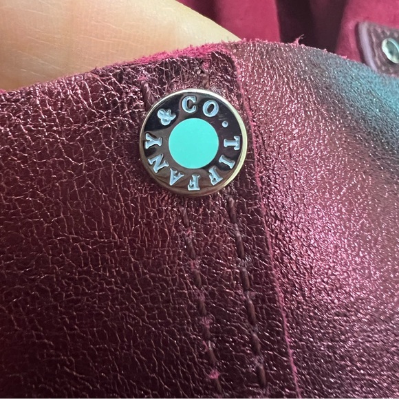 🔴Authentic TIFFANY & CO Reservable Leather &Sued Ruby Red and Rustic Red Bag🔴 - Picture 11 of 16